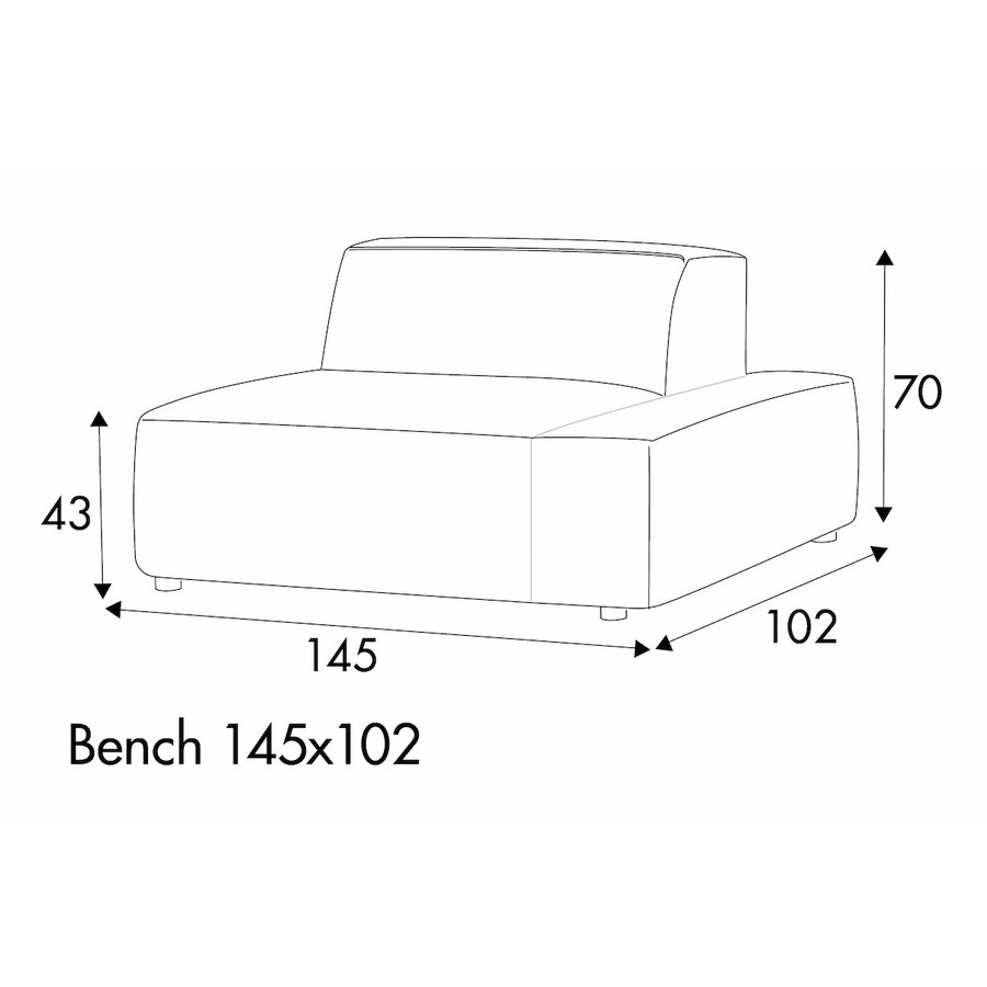 Annie Bench 145 cm Links/Rechts Annie Bench 145 cm Links/Rechts