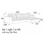 Milou Set 1 met Gefineerd Bakje Rechts/Links Milou Set 1 met Gefineerd Bakje Rechts/Links