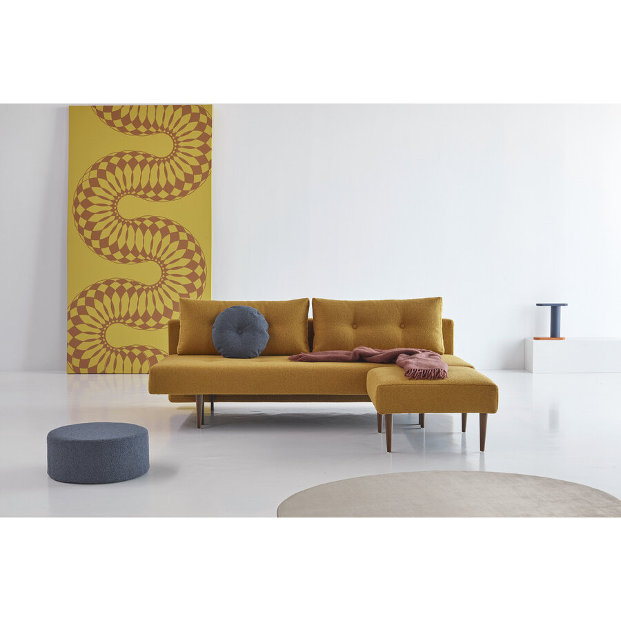 Recast Plus Oker Bouclé Ottoman