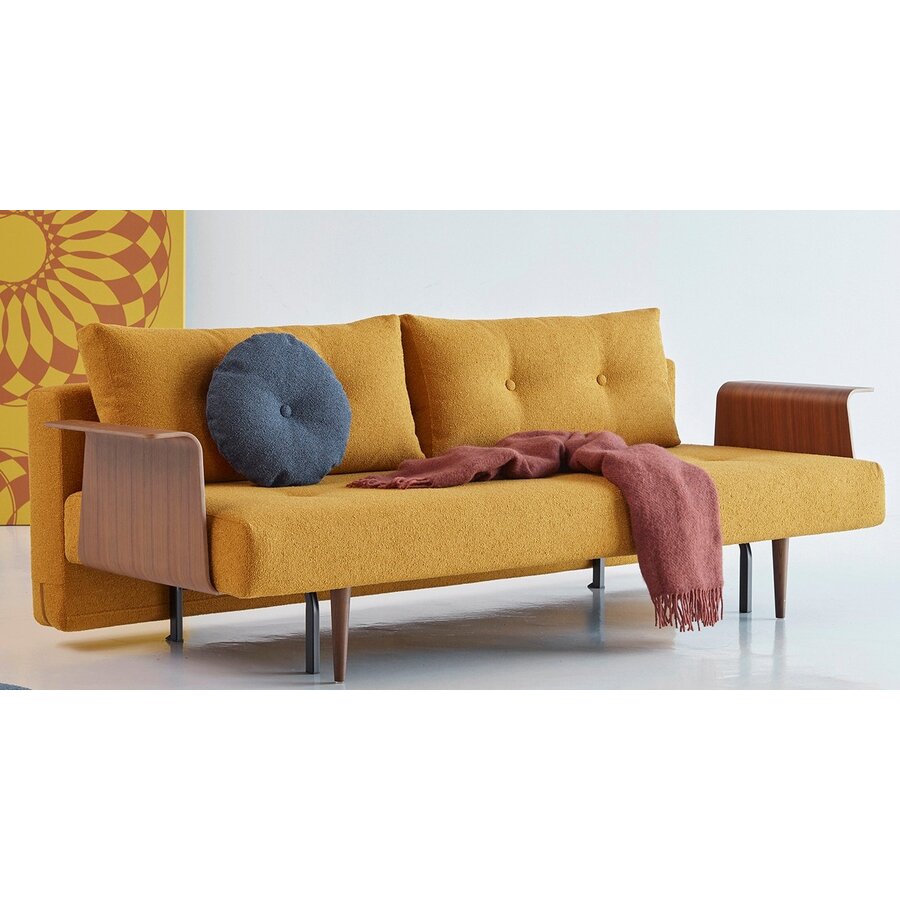 Recast Plus Oker Bouclé Slaapbank Deluxe Recast Plus Oker Bouclé Slaapbank Deluxe