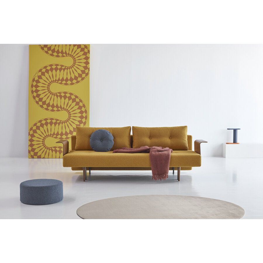 Recast Plus Oker Bouclé Slaapbank Deluxe Recast Plus Oker Bouclé Slaapbank Deluxe