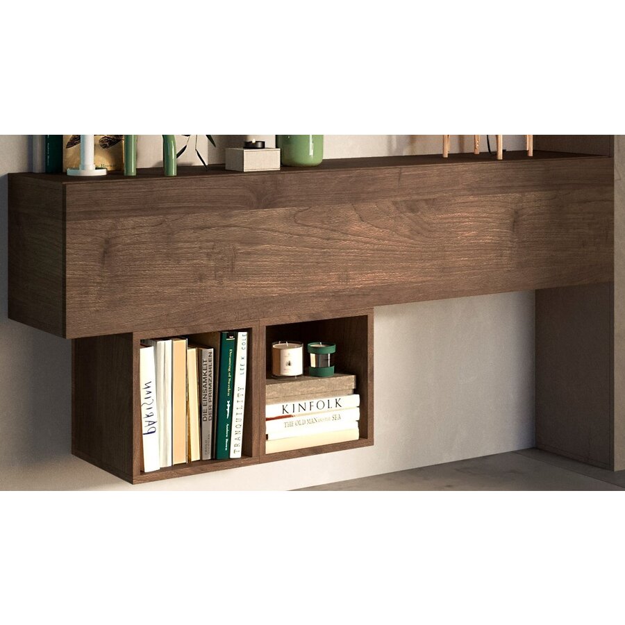 Infinity 2.0 Argilla / Eiken Wandkasten Set Infinity 2.0 Argilla / Eiken Wandkasten Set