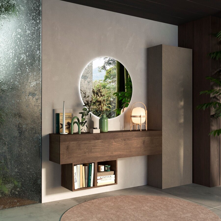 Infinity 2.0 Argilla / Eiken Wandkasten Set Infinity 2.0 Argilla / Eiken Wandkasten Set