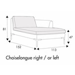 Elton Chaiselongue 113 x 152 cm Rechts/Links Elton Chaiselongue 113 x 152 cm Rechts/Links