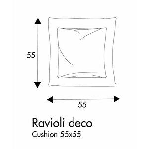 Elton Ravioli Kussen 55 x 55 cm