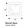 Elton Ravioli Kussen 45 x 45 cm