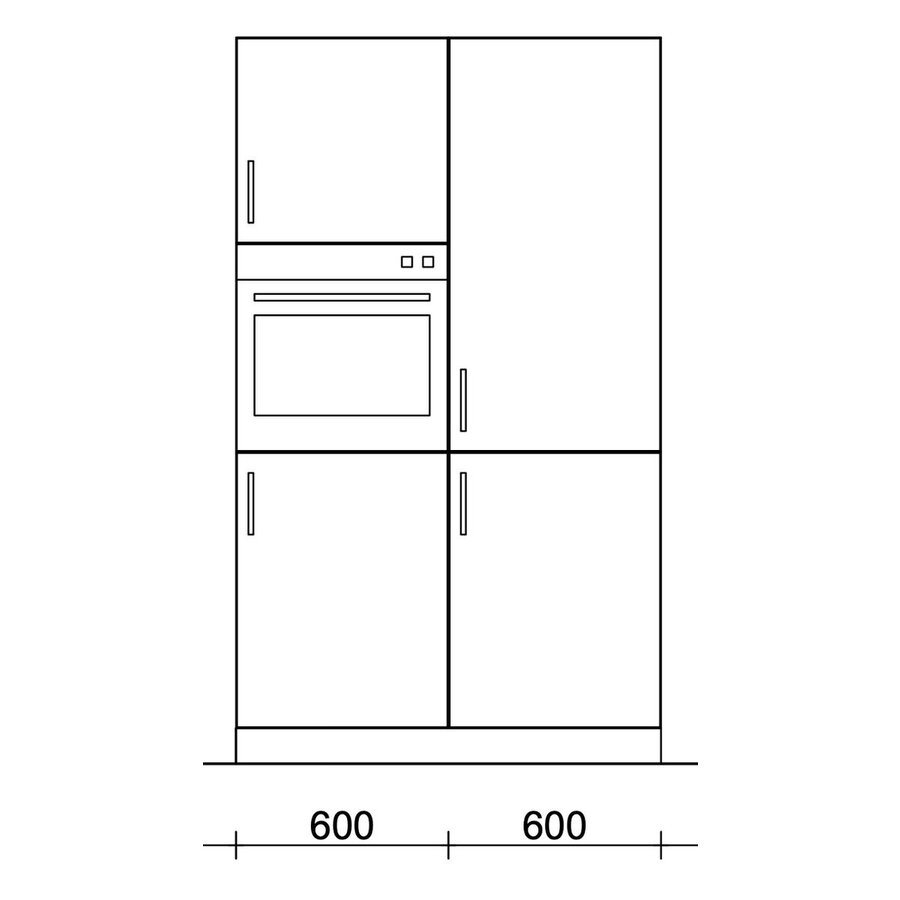 Turin Mint Parallel Keuken Grafiet