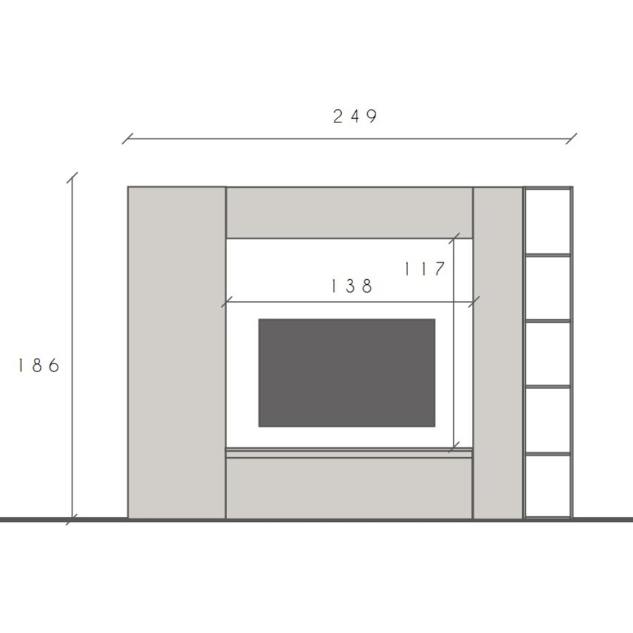 Infinity 2.0 Brons / Kadiz Eiken TV Meubel Set 09