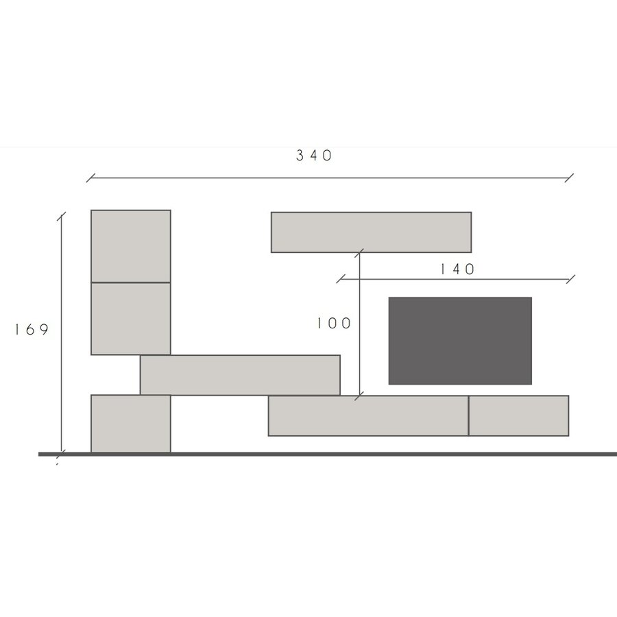 Infinity 2.0 Brons / Eiken TV Meubel Set 14 Infinity 2.0 Brons / Eiken TV Meubel Set 14