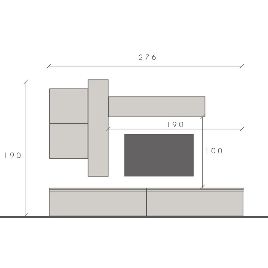 Infinity 2.0 HG Wit/Gesso TV Meubel Set 07 Infinity 2.0 HG Wit/Gesso TV Meubel Set 07