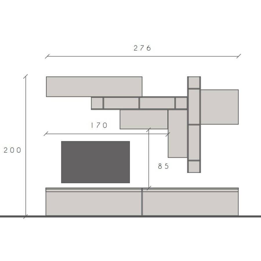 Infinity 2.0 Argilla/Brons/Eiken TV Meubel Set 05 Infinity 2.0 Argilla/Brons/Eiken TV Meubel Set 05