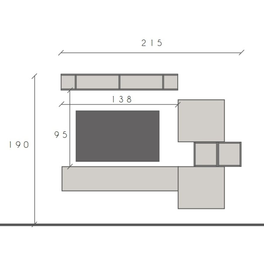 Infinity 2.0 Brons / Mercure Eiken TV Meubel Set 03 Infinity 2.0 Brons / Mercure Eiken TV Meubel Set 03