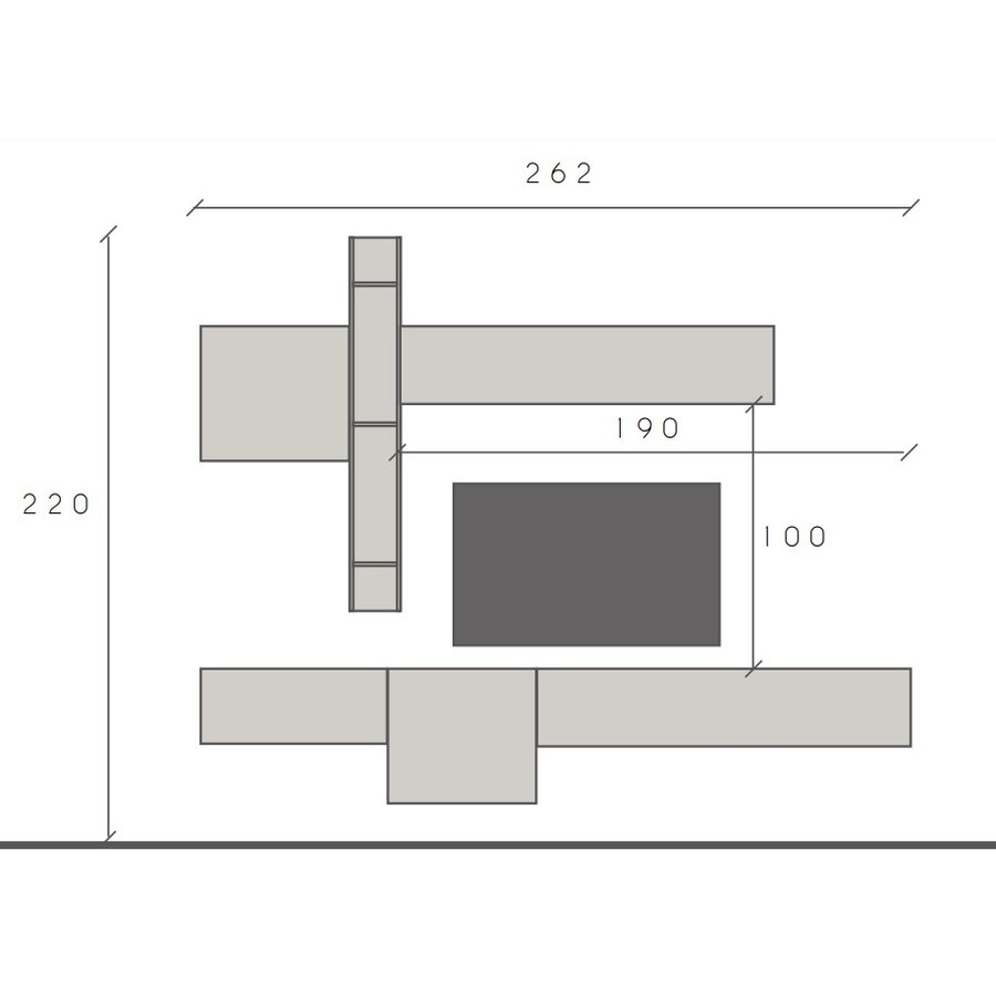 Infinity 2.0 Kadiz Eiken / Lava TV Meubel Set 12 Infinity 2.0 Kadiz Eiken / Lava TV Meubel Set 12
