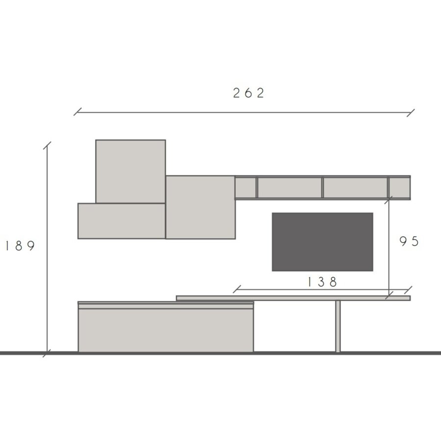 Infinity 2.0 Piombo/Ardesia TV Meubel Set 15 Infinity 2.0 Piombo/Ardesia TV Meubel Set 15