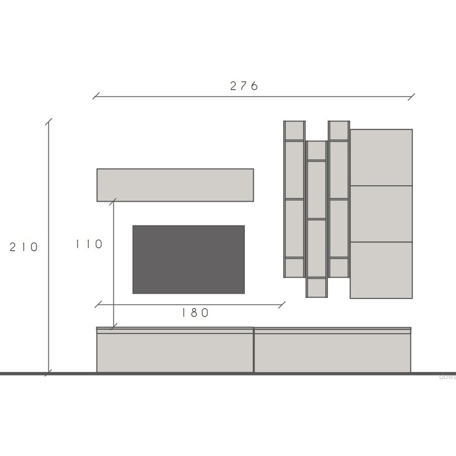 Infinity 2.0 Argilla Grijs / Brons TV Meubel Set 20 Infinity 2.0 Argilla Grijs / Brons TV Meubel Set 20
