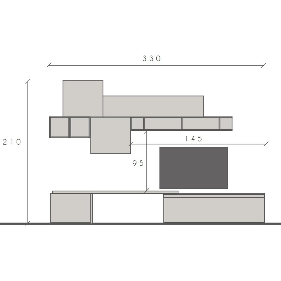 Infinity 2.0 Argilla/Brons/Eiken TV Meubel Set 28 Infinity 2.0 Argilla/Brons/Eiken TV Meubel Set 28