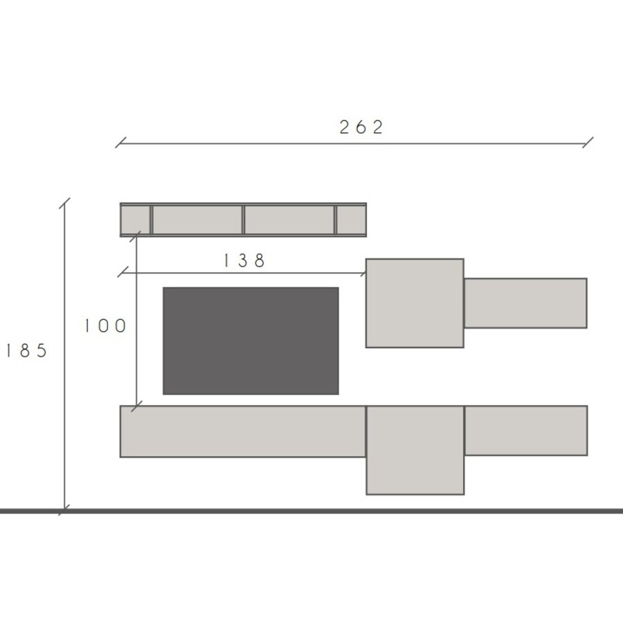 Infinity 2.0 Hoogglans Wit / Kadiz Eiken TV Meubel Set 22 Infinity 2.0 Hoogglans Wit / Kadiz Eiken TV Meubel Set 22