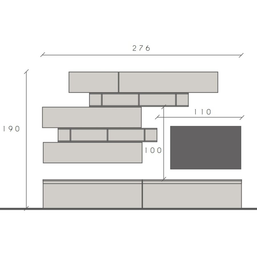 Infinity 2.0 Mercure Eiken / Brons TV Meubel Set 26 Infinity 2.0 Mercure Eiken / Brons TV Meubel Set 26