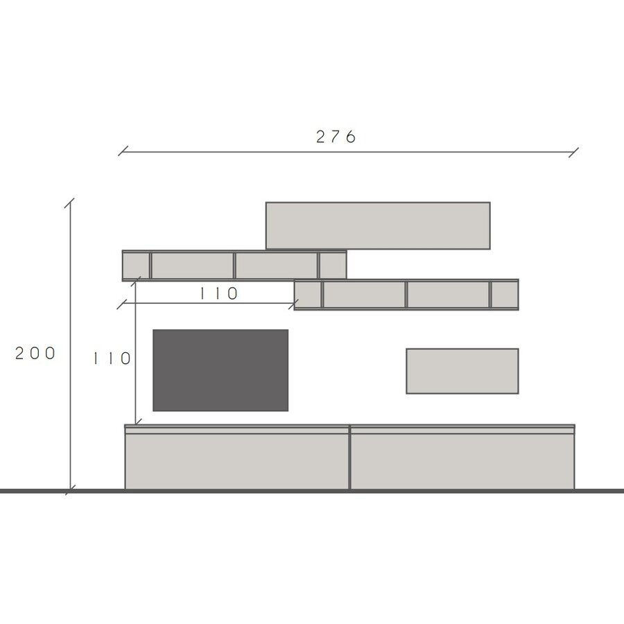 Infinity 2.0 Argilla/Kadiz/Lava TV Meubel Set 39 Infinity 2.0 Argilla/Kadiz/Lava TV Meubel Set 39