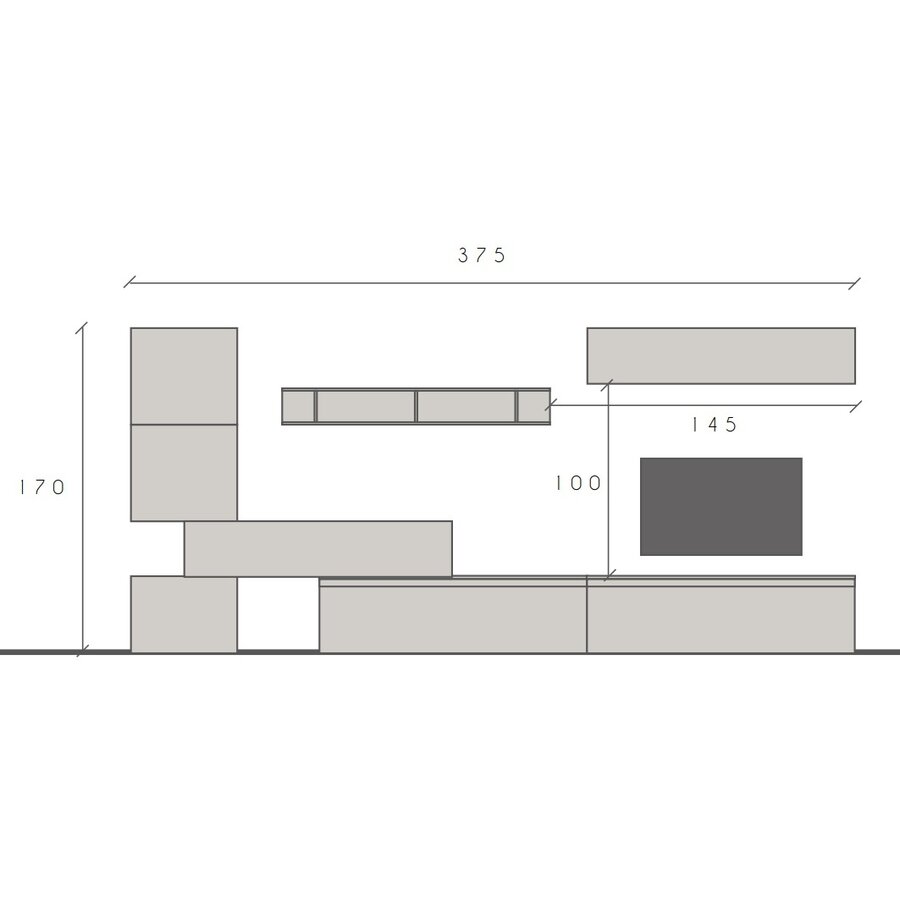 Infinity 2.0 Argilla/Kadiz/Brons TV Meubel Set 37 Infinity 2.0 Argilla/Kadiz/Brons TV Meubel Set 37
