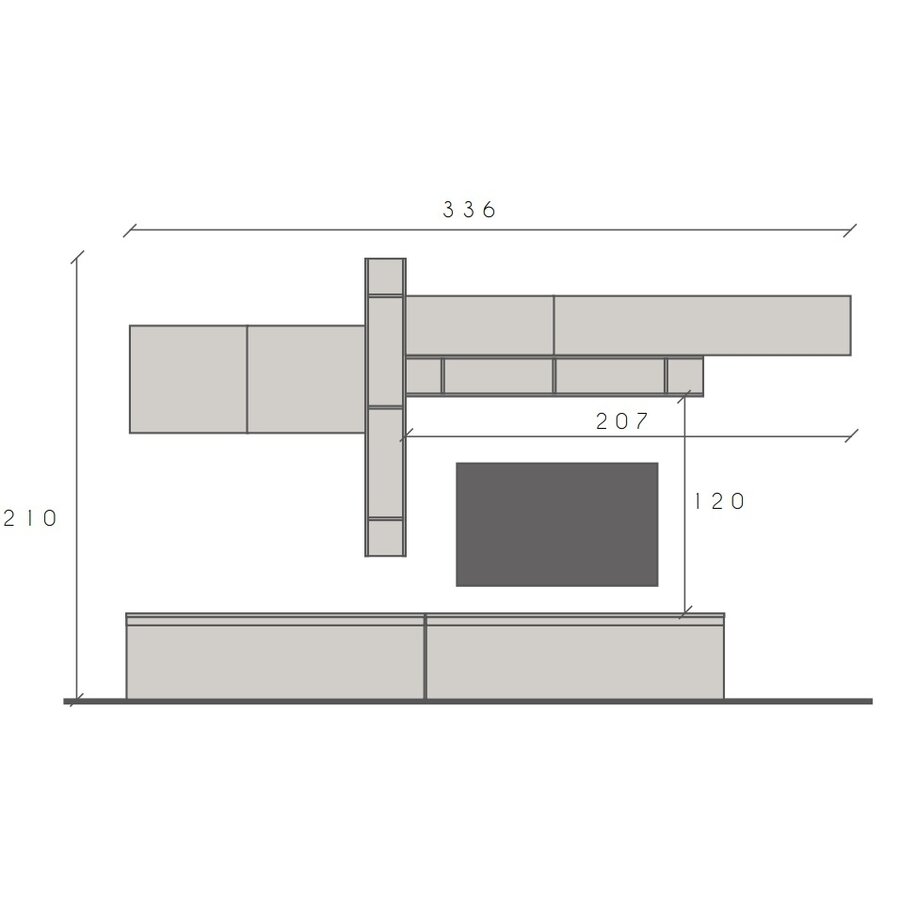 Infinity 2.0 Brons / Mercure Eiken TV Meubel Set 32 Infinity 2.0 Brons / Mercure Eiken TV Meubel Set 32