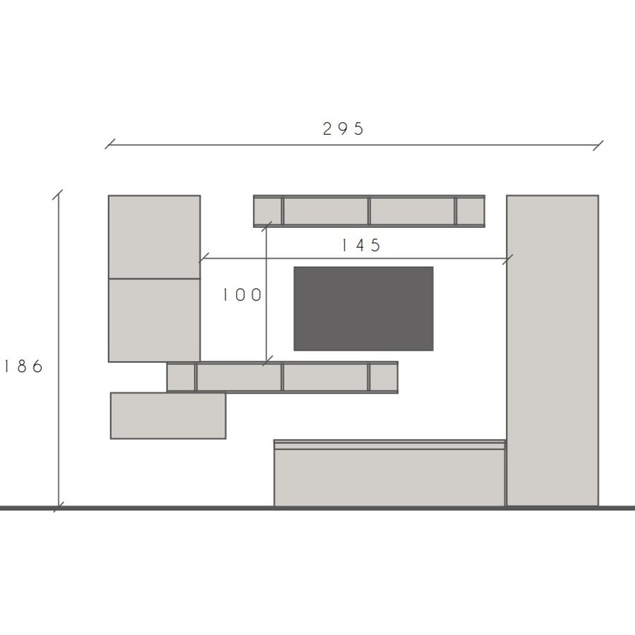 Infinity 2.0 Argilla / Mercure Eiken TV Meubel Set 38 Infinity 2.0 Argilla / Mercure Eiken TV Meubel Set 38