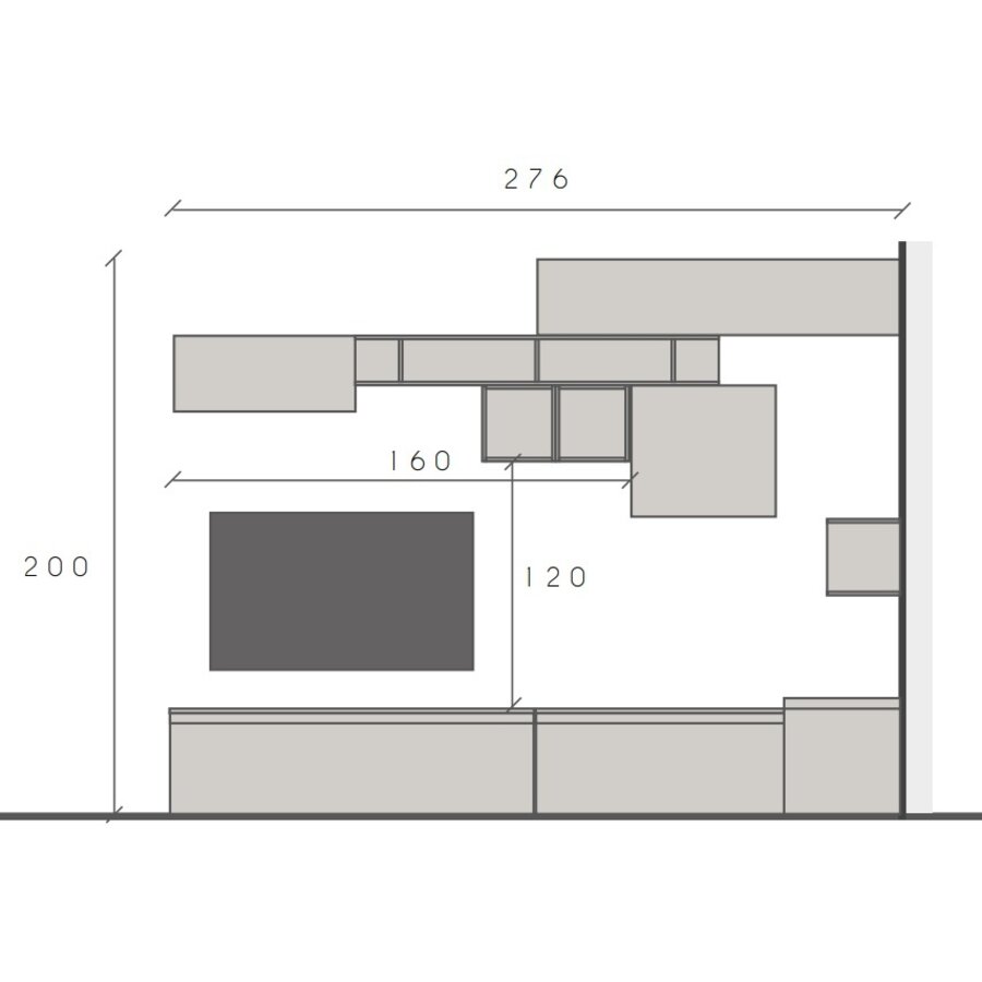 Infinity 2.0 Brons/Kadiz/Lava TV Meubel Set 45 Infinity 2.0 Brons/Kadiz/Lava TV Meubel Set 45