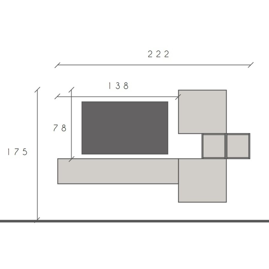 Infinity 2.0 Brons / Mercure Eiken TV Meubel Set 53 Infinity 2.0 Brons / Mercure Eiken TV Meubel Set 53