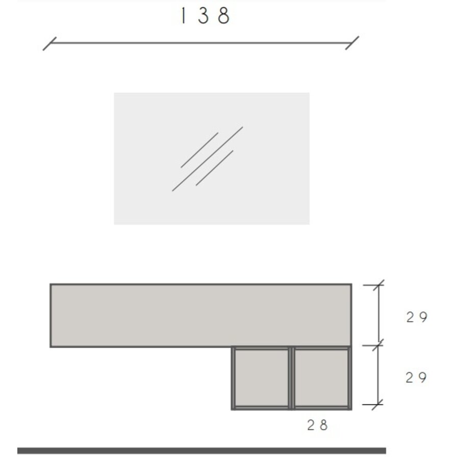 Infinity 2.0 Argilla / Eiken Wandkast Infinity 2.0 Argilla / Eiken Wandkast
