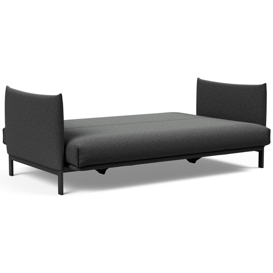 Junus Houtskool Zwart Bouclé Slaapbank 140 cm Junus Houtskool Zwart Bouclé Slaapbank 140 cm