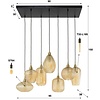 V-Shape Amber Hanglamp 4+3