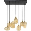 V-Shape Amber Hanglamp 4+3