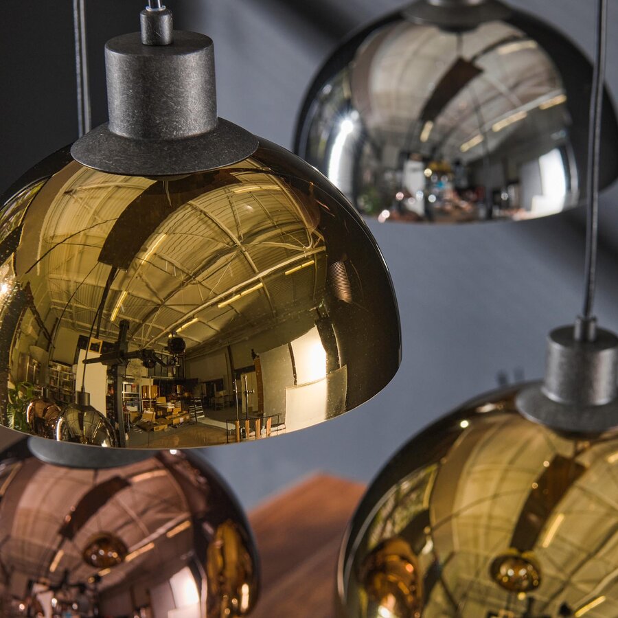 Tricolore Glazen Hanglamp 4+3 Disk Tricolore Glazen Hanglamp 4+3 Disk