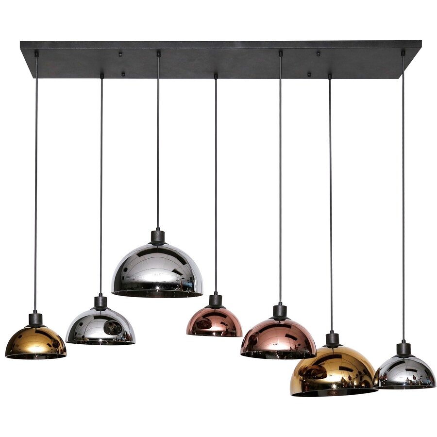 Tricolore Glazen Hanglamp 4+3 Disk Tricolore Glazen Hanglamp 4+3 Disk
