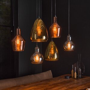 Davidi Design Tricolore Glazen Hanglamp 3+3