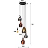 Tricolore Getrapt Hanglamp 5L