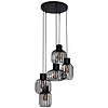 Mix Metaal Houtskool Zwart Hanglamp 5L Getrapt