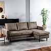 Savannah Taupe 3-zits Bank + Chaise Longue Rechts/Link