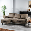 Savannah Taupe 3-zits Bank + Chaise Longue Rechts/Link