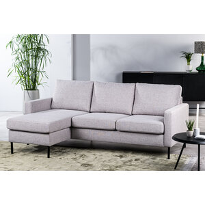 Lions Design Valentena 3-zits Bank + Chaise Longue Grijs Rechts/Links