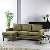 Dillon 3-zits Bank + Chaise Longue Groen Rechts/Links