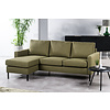 Dillon 3-zits Bank + Chaise Longue Groen Rechts/Links