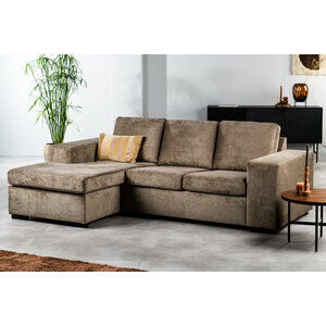 Lions Design Solace Bruin 3-zits Bank + Chaise Longue Rechts/Links