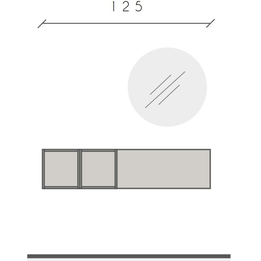 Infinity 2.0 Ardesia / Piombo Wandkast
