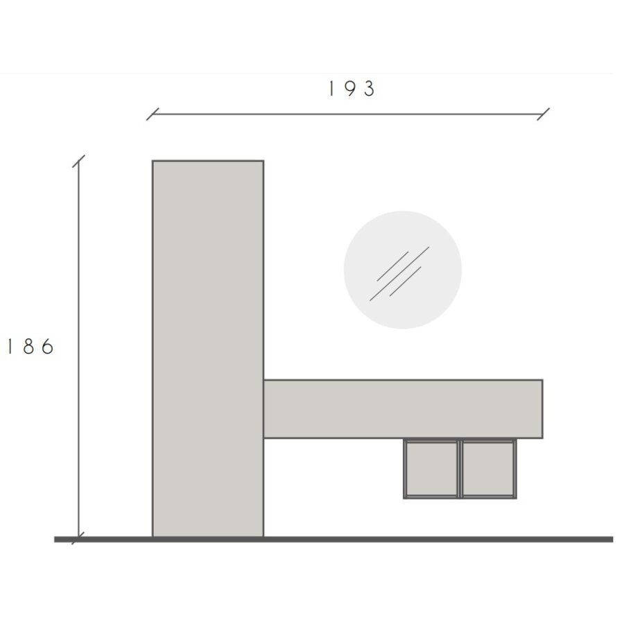 Infinity 2.0 Argilla / Eiken Wandkasten Set Infinity 2.0 Argilla / Eiken Wandkasten Set