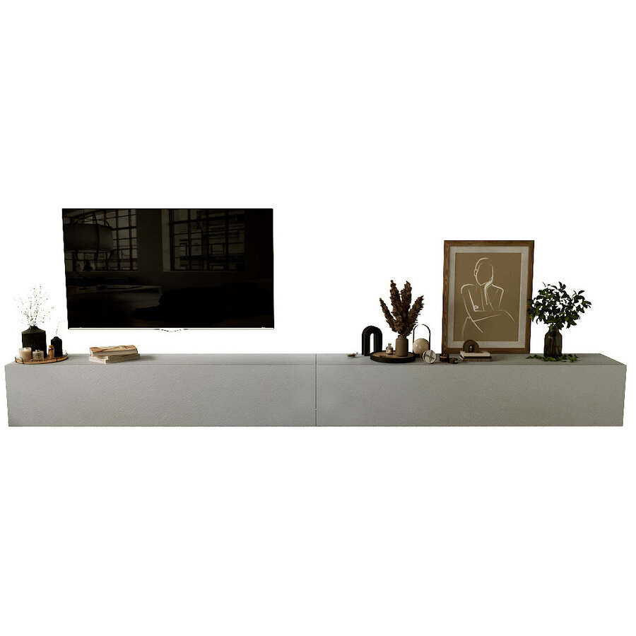 Valentino 276 cm Ardesia TV Wandmeubel Valentino 276 cm Ardesia TV Wandmeubel