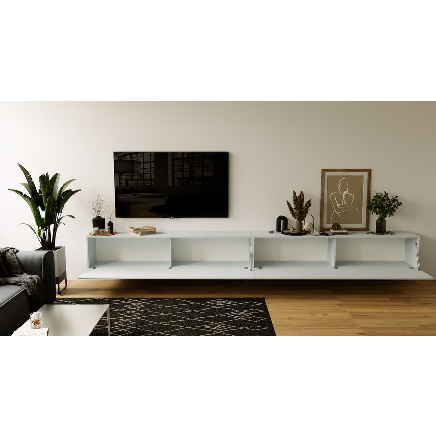 Valentino 276 cm Gesso TV Wandmeubel Valentino 276 cm Gesso TV Wandmeubel