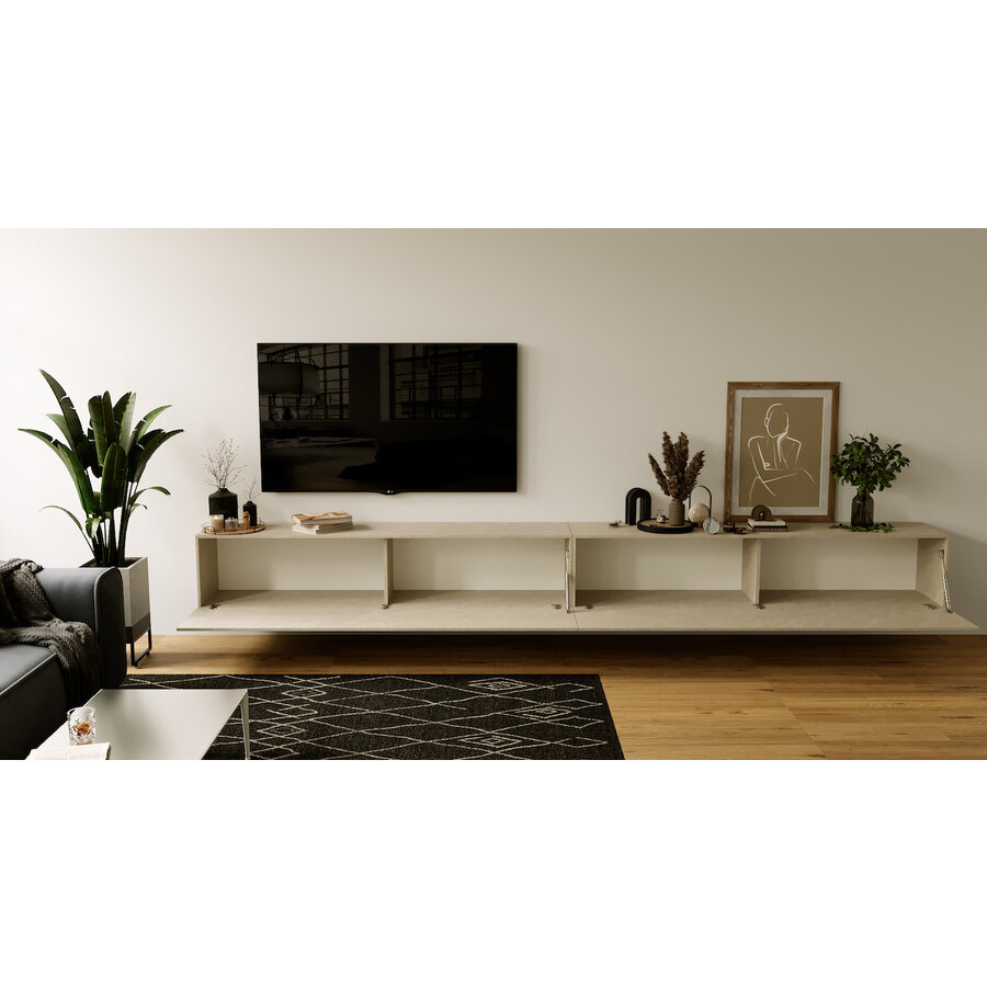 Valentino 276 cm Argilla TV Wandmeubel Valentino 276 cm Argilla TV Wandmeubel