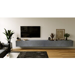 Nova Design Valentino 276 cm Piombo TV Wandmeubel Nova Design Valentino 276 cm Piombo TV Wandmeubel