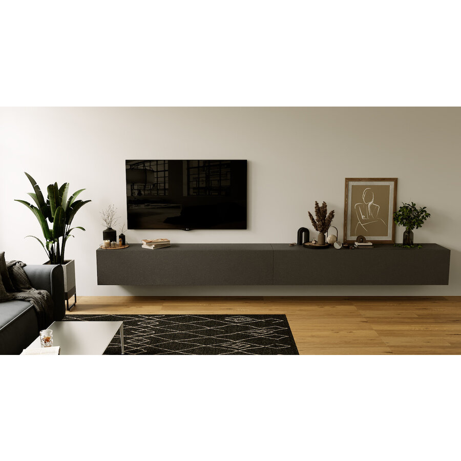 Valentino 276 cm Lava TV Wandmeubel Valentino 276 cm Lava TV Wandmeubel